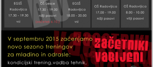 Pričnemo s treningi